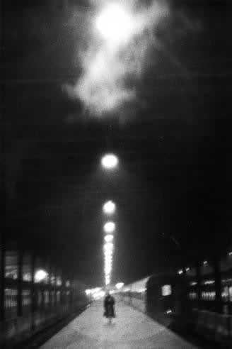 Louis Stettner, Train Platform, Solitary Woman, Penn Station, 1958/Printed Later