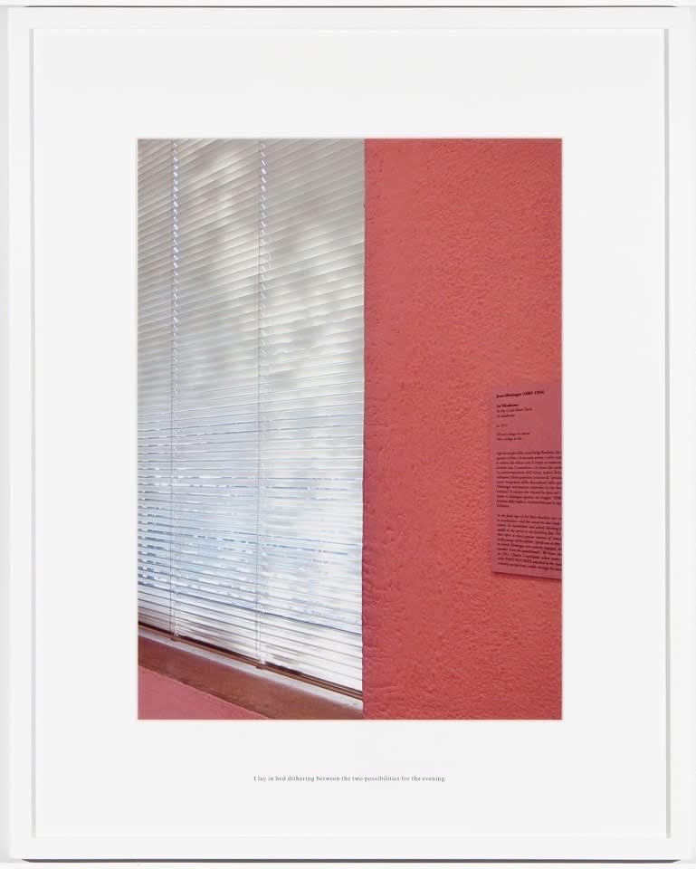 Tobias Kaspar, I lay in bed dithering between the two possibilities for the evening, 2012