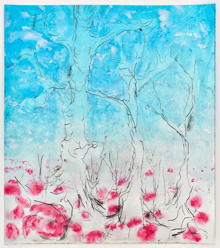 Andriu Deplazes, Bäume mit flüchtigen Strichen (Trees with elusive strokes), 2020