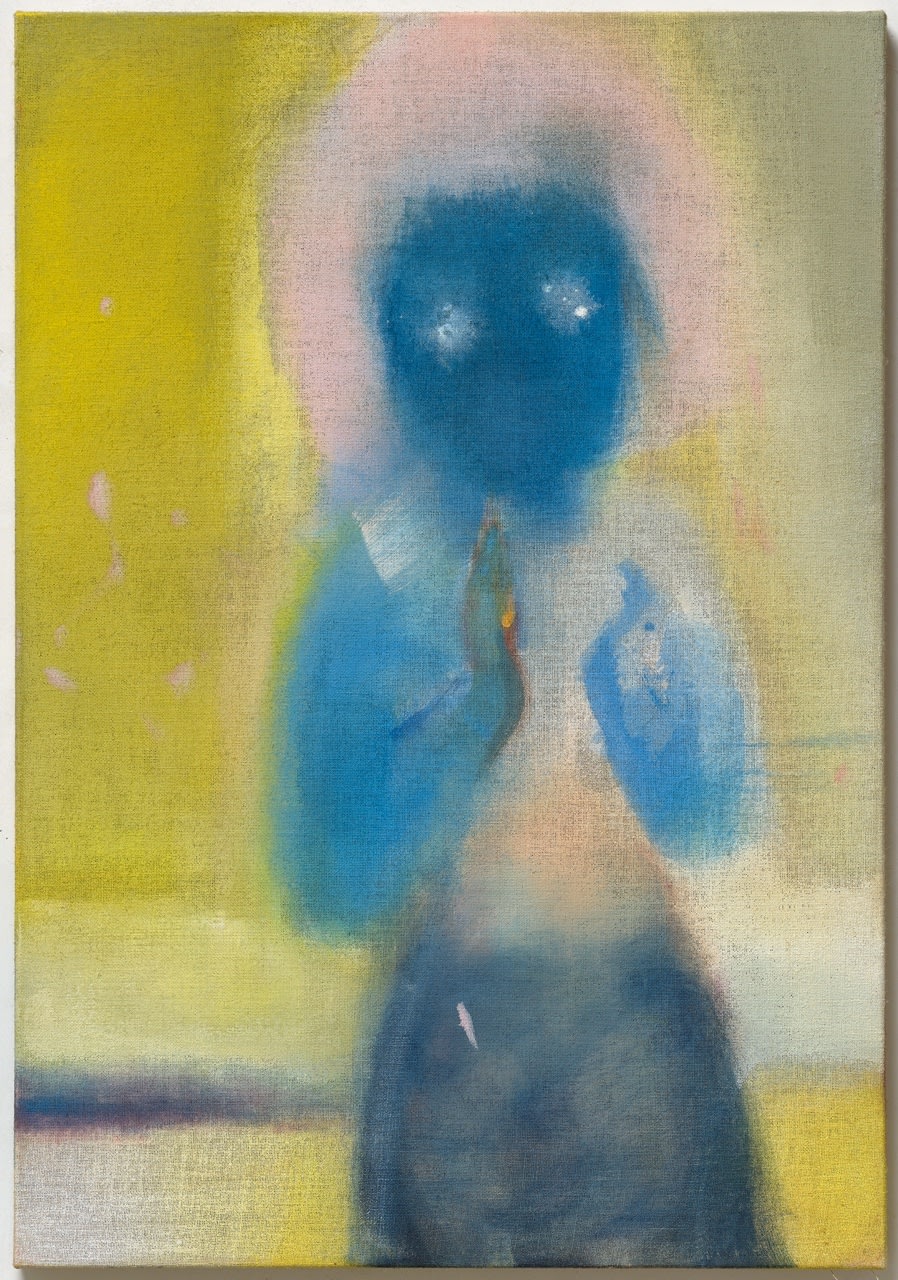Leiko Ikemura, Girl with Blue Face, 2019