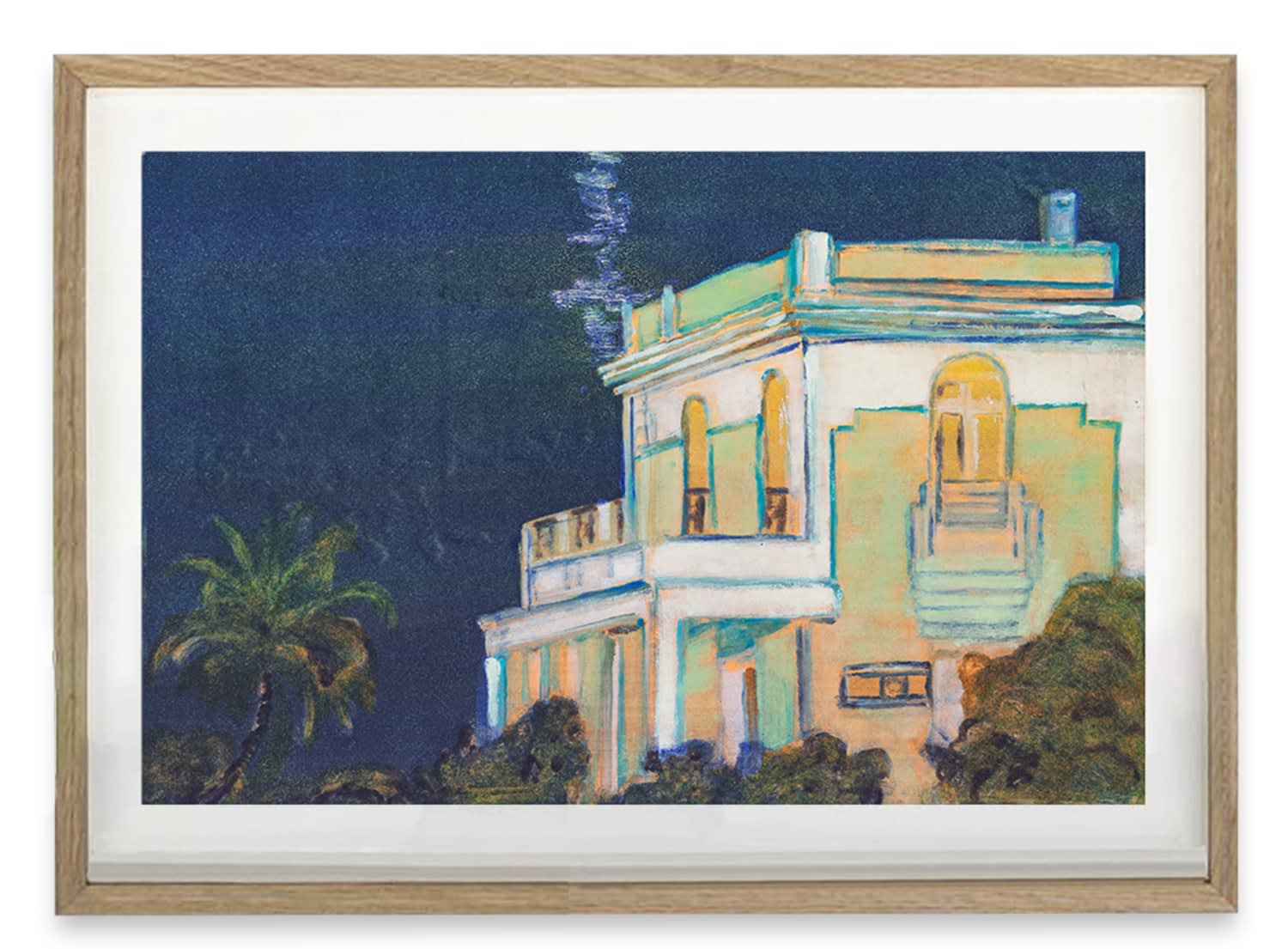 Andriu Deplazes, Villa vor Wasser (Villa in front of water), 2024