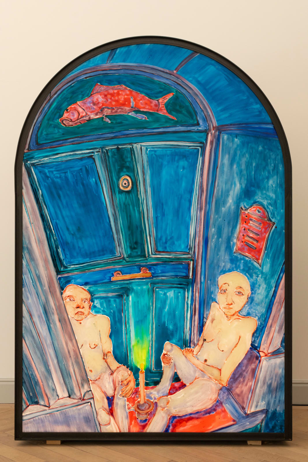 Andriu Deplazes, Körper mit Kerze im Eingang (Bodies with candle in entrance), 2025