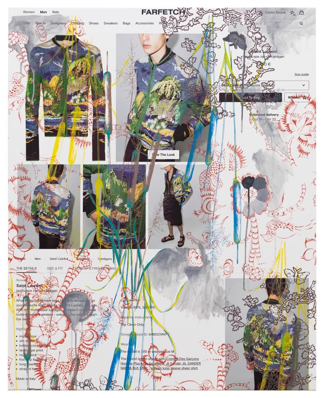 Tobias Kaspar, Paint by Number Landscape Sweater, 2022