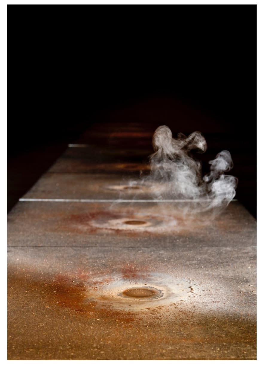 Teresa Margolles, Plancha (Hotplate), 2014