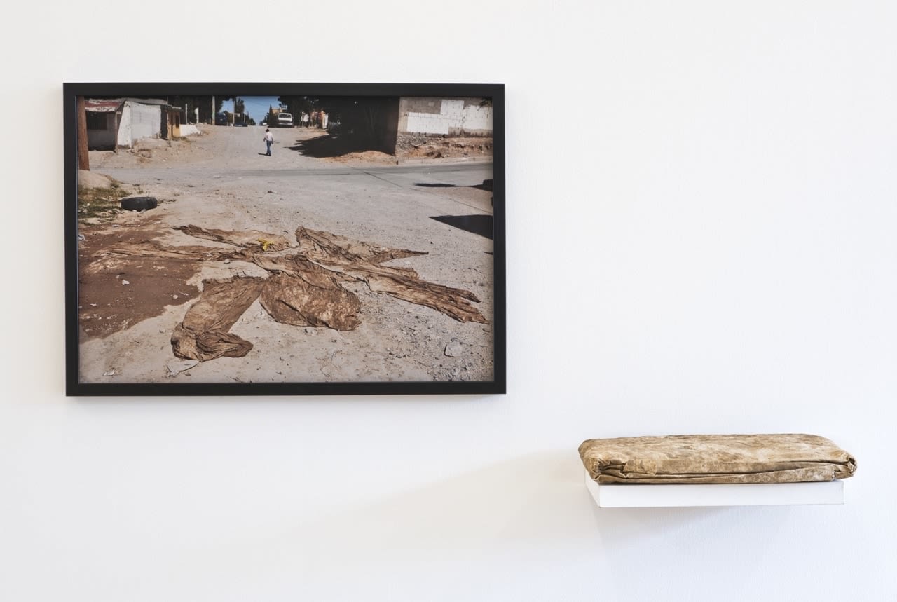 Teresa Margolles, Tela en el desierto (Fabric in the desert), 2018
