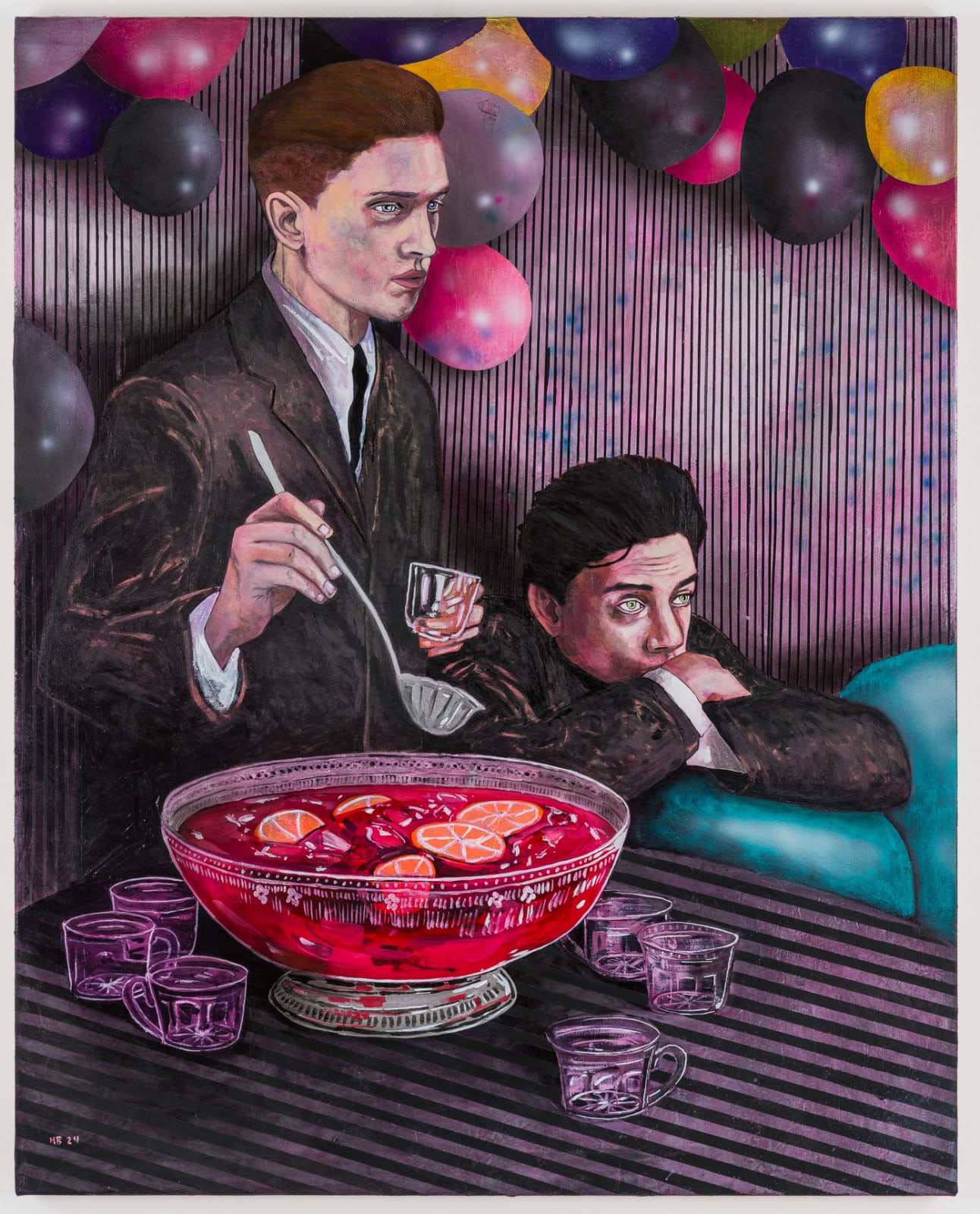 Hernan Bas, Melancholy (the punch bowl), 2024
