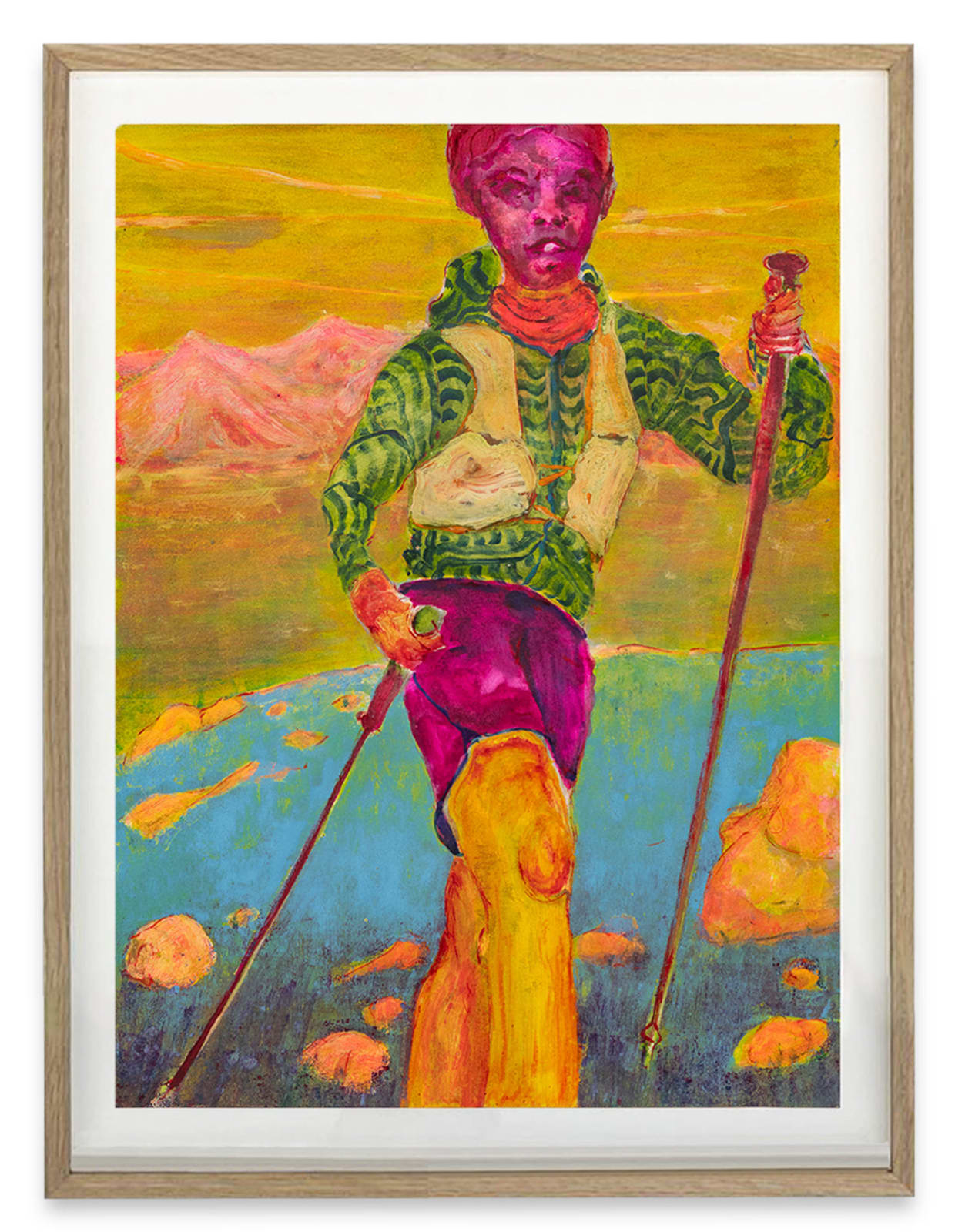 Andriu Deplazes, Wandern mit Stöcken (Hiking with sticks), 2024