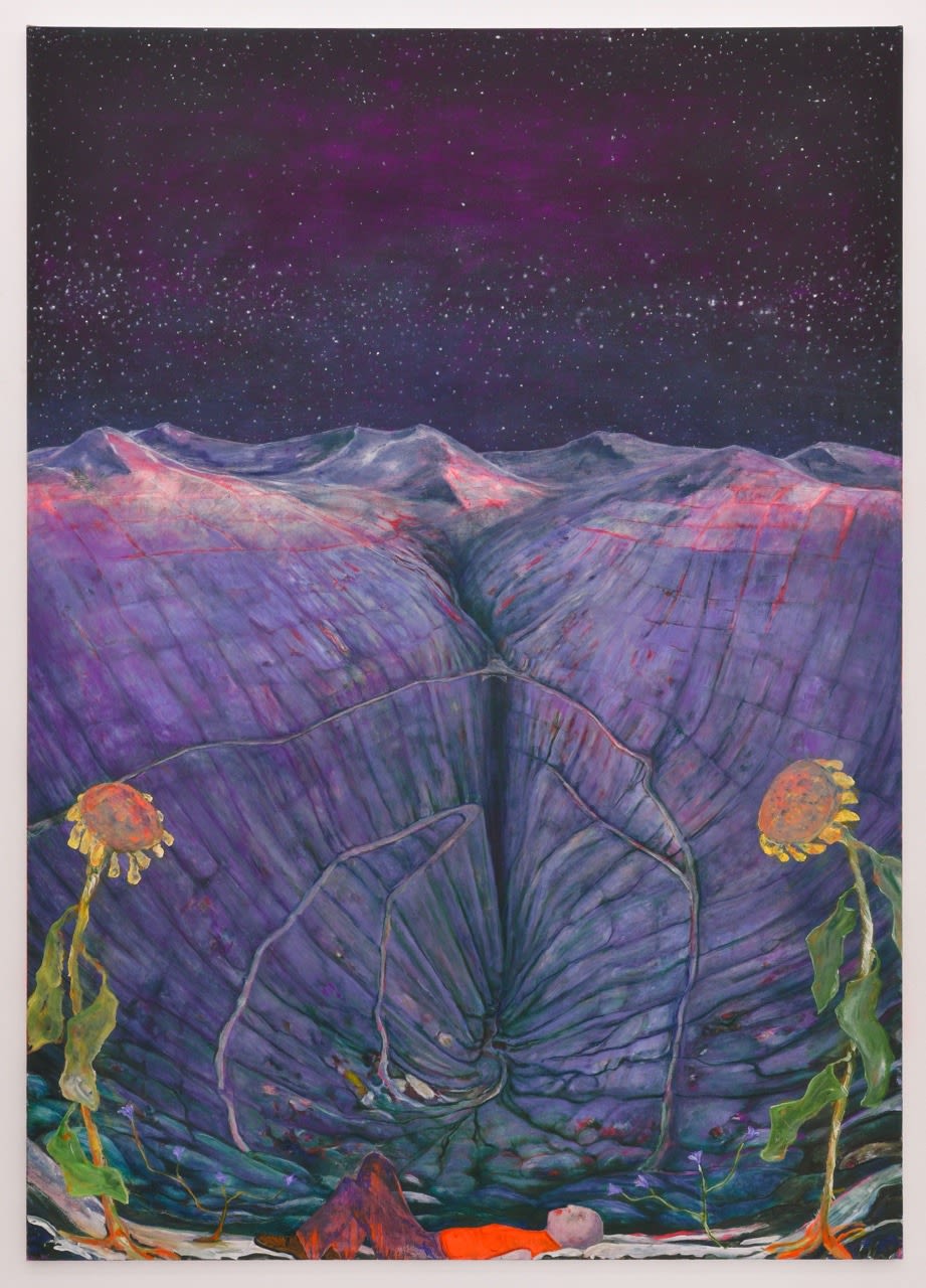 Andriu Deplazes, Liegen zwischen Sonnenblumen (Lying among sunflowers), 2021