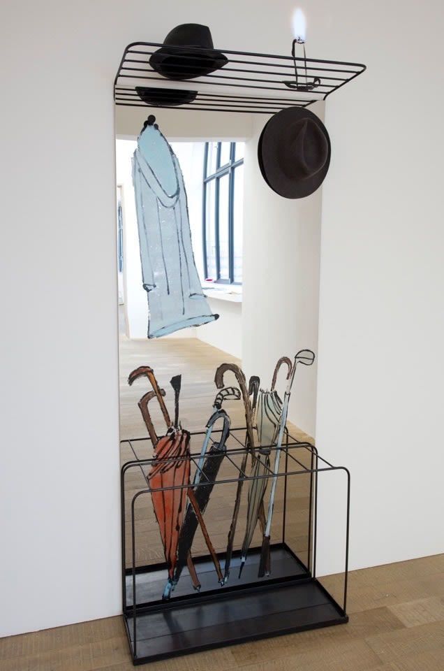 Zilla Leutenegger, Ein Hut, ein Stock, ein Regenschirm, 2018