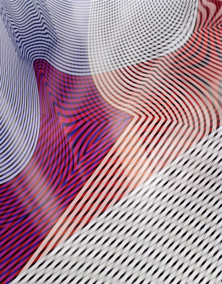 Shirana Shahbazi, Streifen-Rot-Blau-Weiss-01, 2017