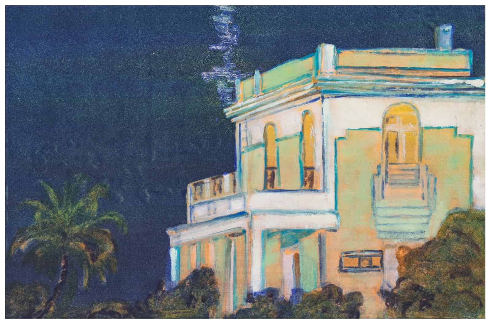 Andriu Deplazes, Villa vor Wasser (Villa in front of water), 2024