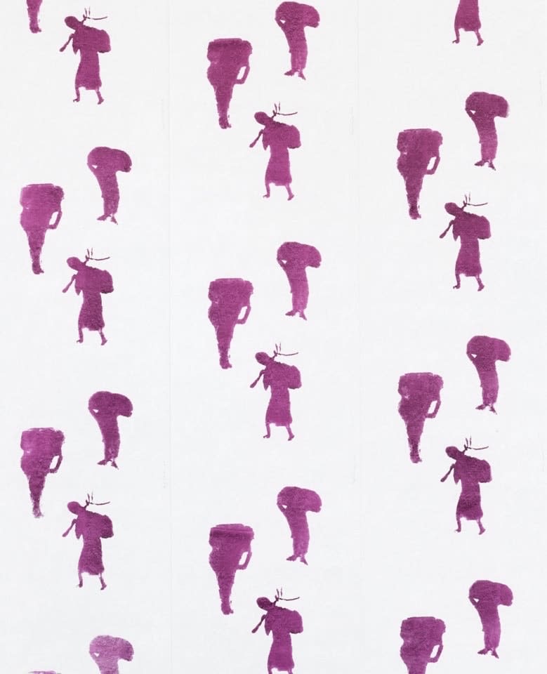 Beatriz González, Papel de colgadura Desplazados (Wallpaper The Displaced), 2017