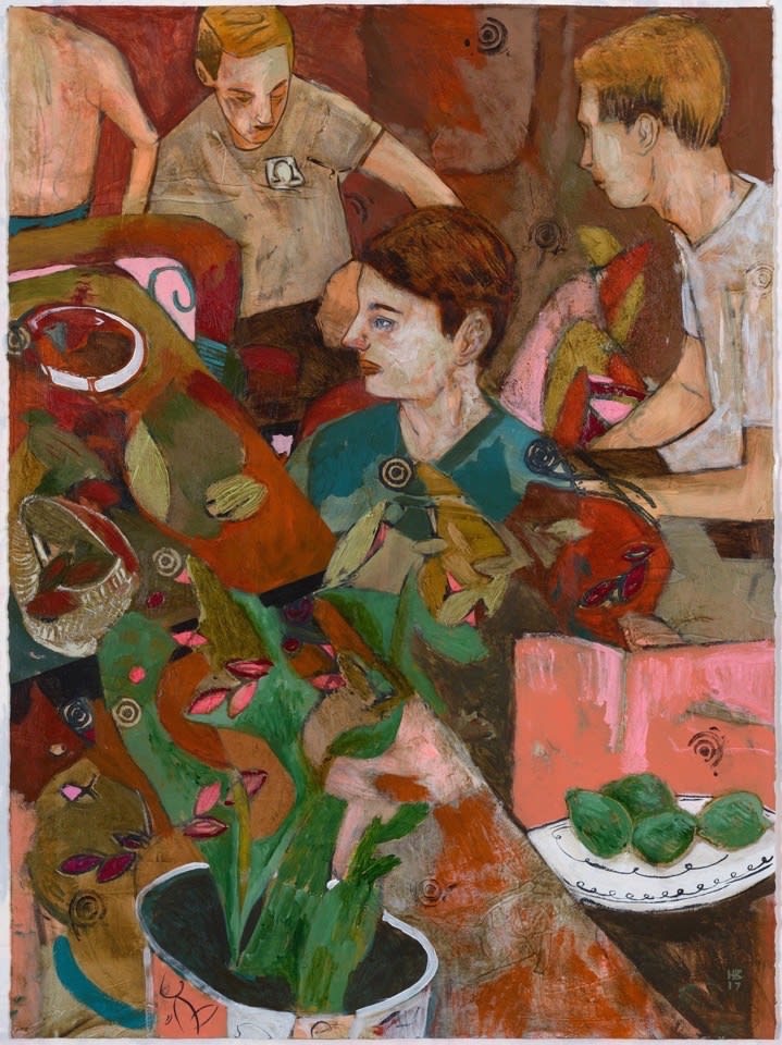 Hernan Bas, Bloomsbury revisited (cactus flower), 2017