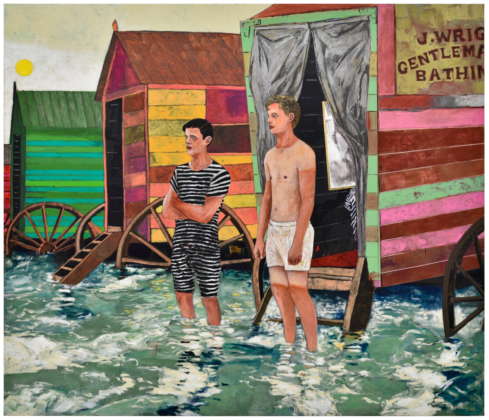 Hernan Bas, The rebel (with tan lines), 2020