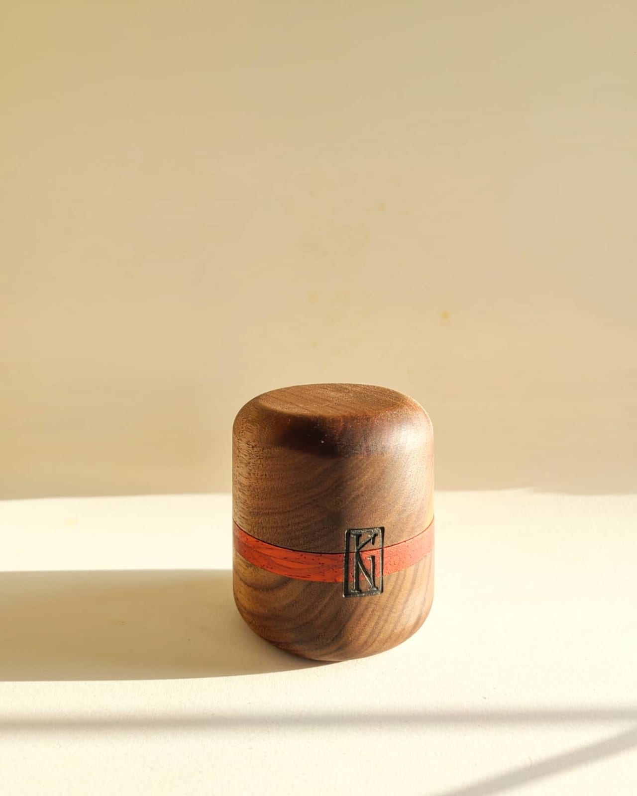 KG+e, Walnut and Padauk Pill Box, 2021