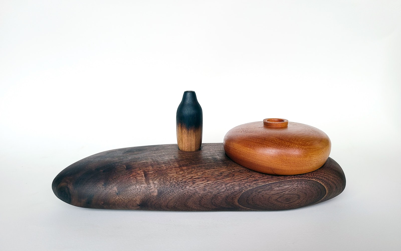 KG+e, Burnt Walnut And Cherry Vase In Walnut Landscape, 2022
