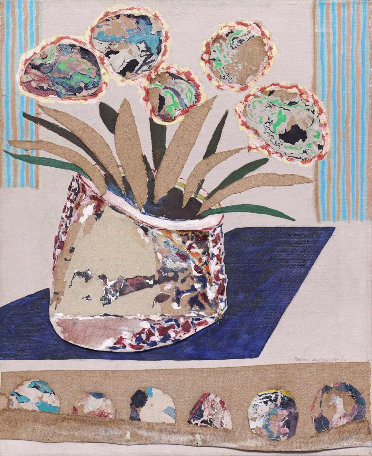 Benny Andrews, Nickels, 1977