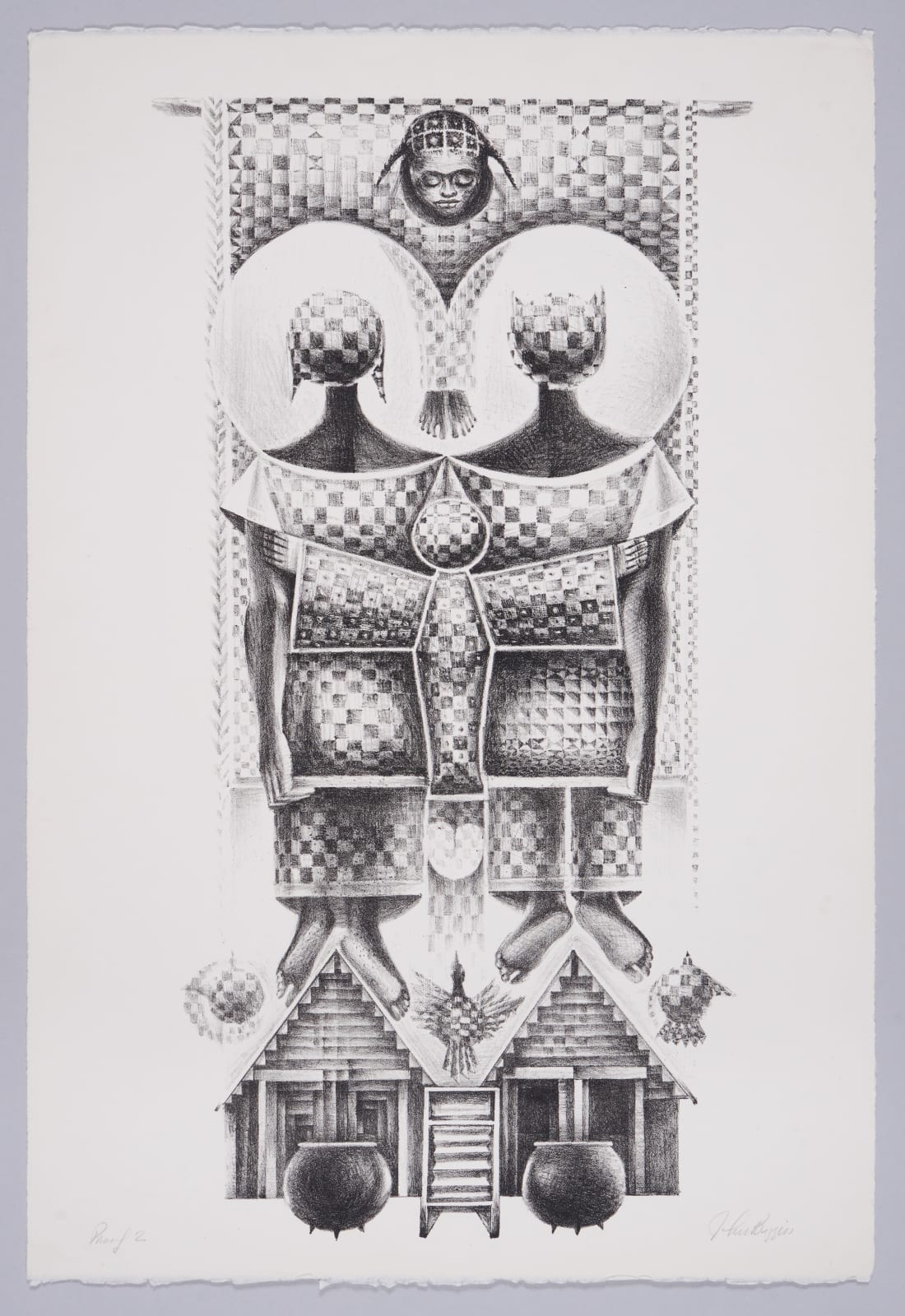 John Biggers, Untitled, 1981