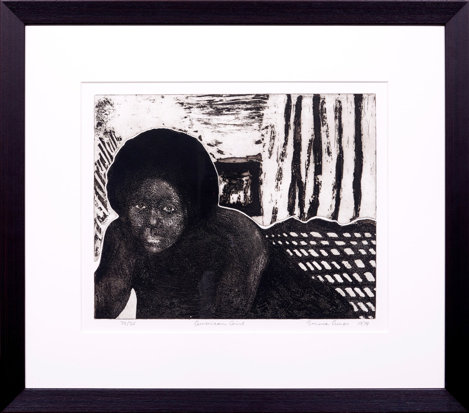 Emma Amos, American Girl, 1974