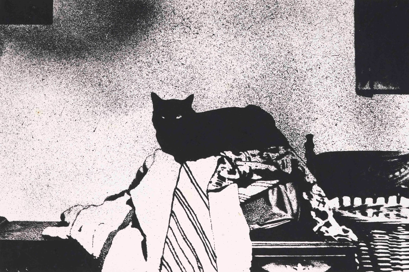 Mavis Pusey, Untitled Portrait of a Cat (Black and White), n.d.