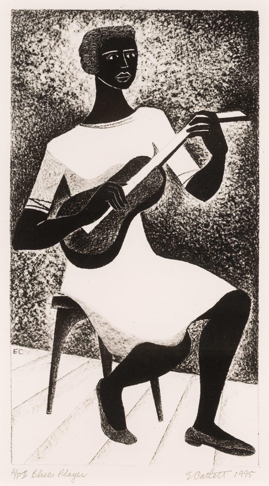 Elizabeth Catlett, Blues Player, 1995
