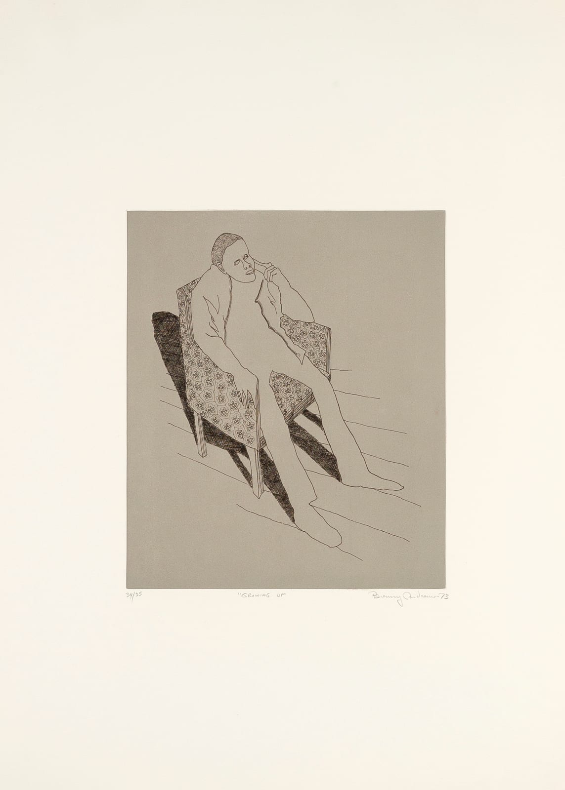 Benny Andrews, Growing Up, 1974