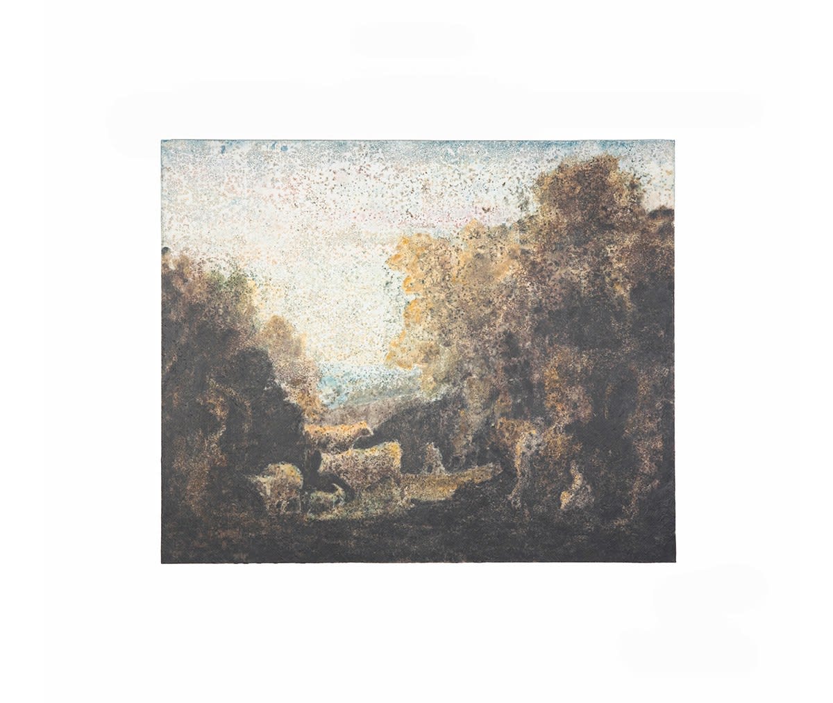 Ripley Whiteside, D'après / After Thomas Gainsborough's Rocky Wooded Landscape with Rustic Lovers, Herdsman, and Cows, 2025