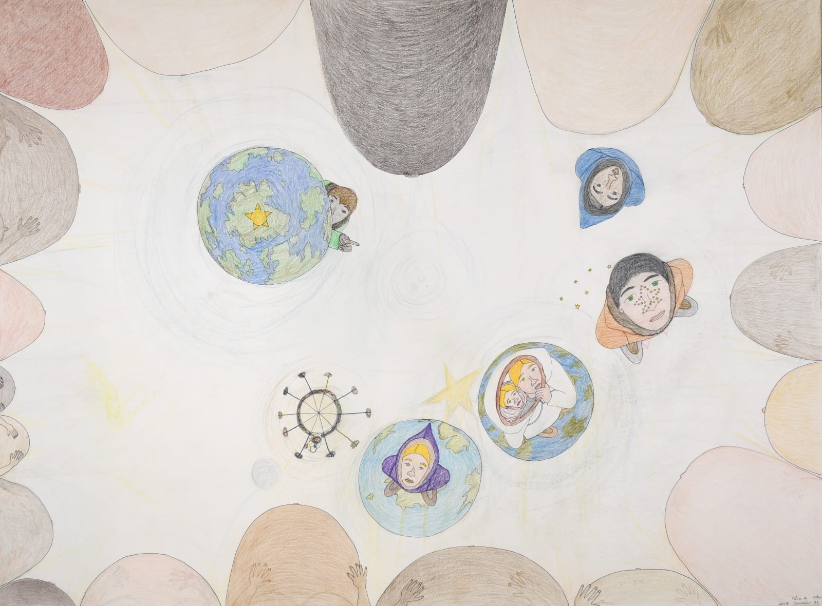 Shuvinai Ashoona, 148-1815 [Pregnancies in Universe], 2014