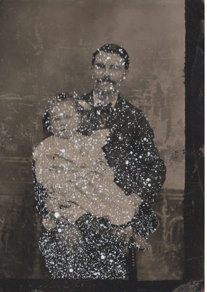 John Latour, Proud father sitting with his baby girl, 2024