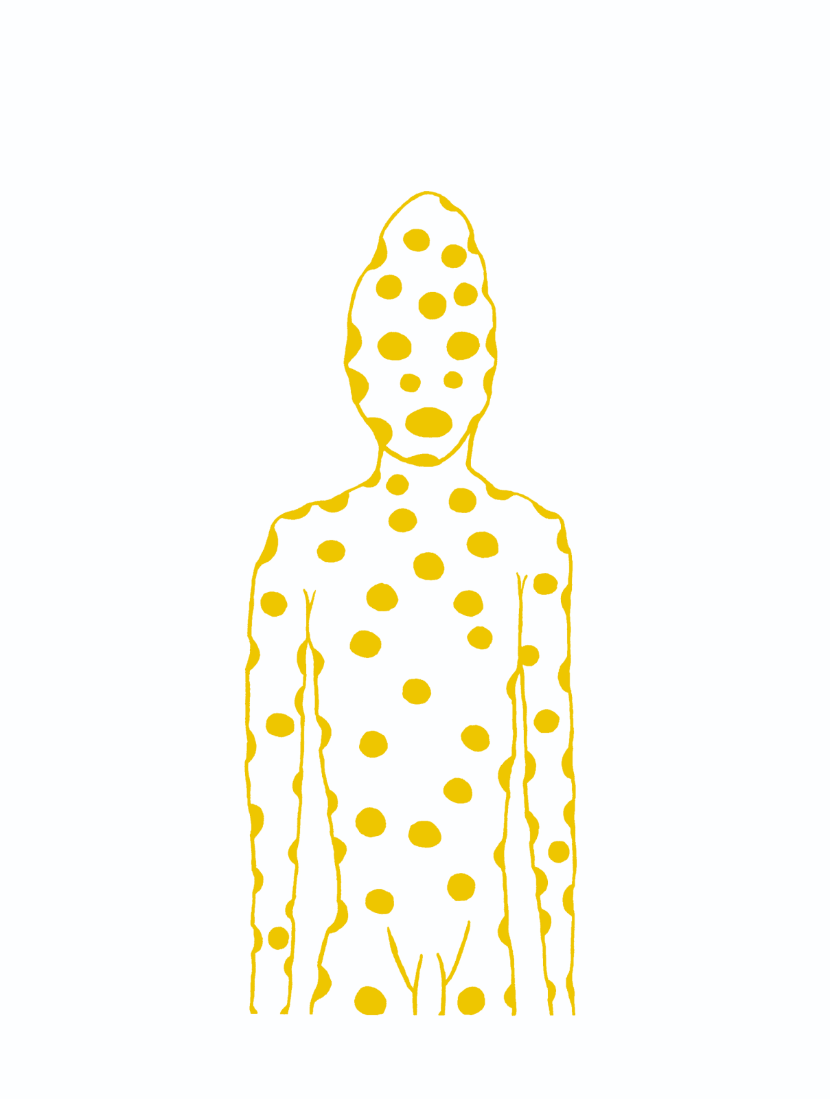 Ed Pien, The Yellow-Dot Clown, 2001