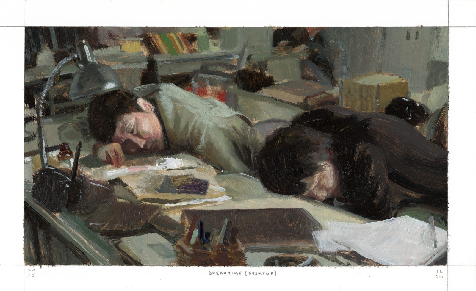 James Lee Chiahan, Breaktime (Roadside) / Breaktime (Desk), 2025