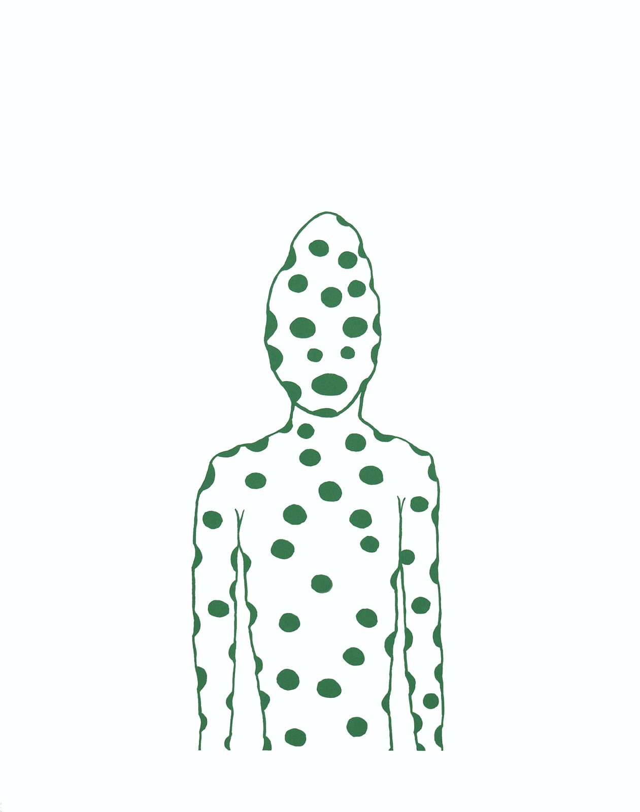 Ed Pien, The Green-Dot Clown, 2001