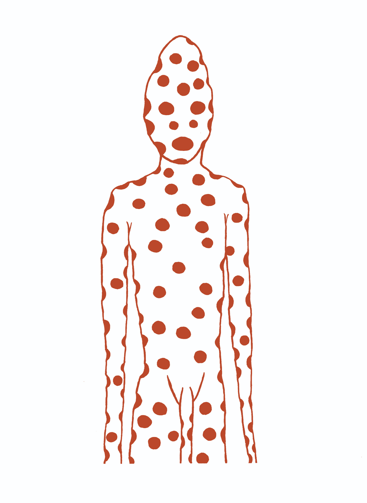 Ed Pien, The Red-Dot Clown, 2001
