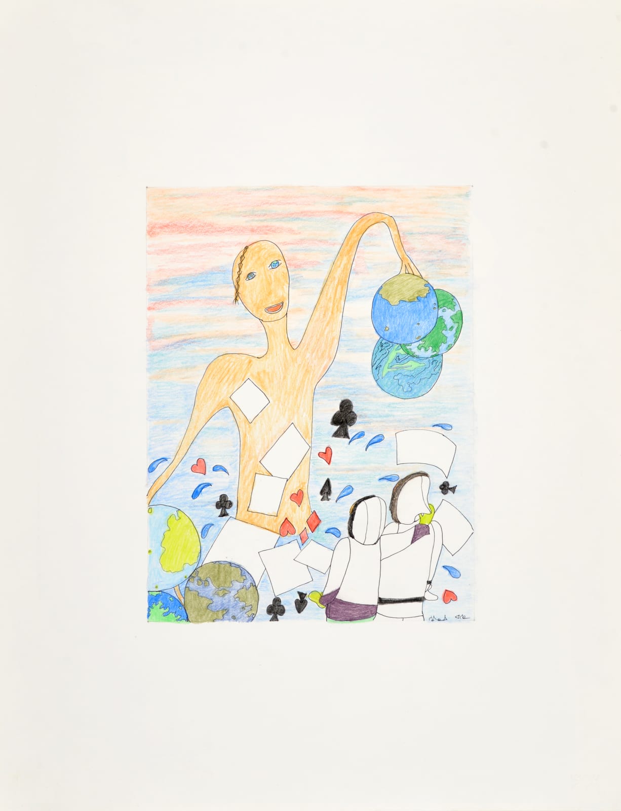 Shuvinai Ashoona, 148-2039 [Flying Cards and Earths], 2017