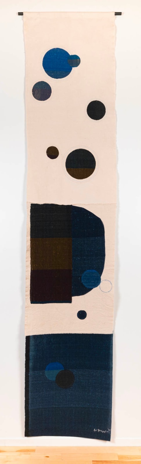 Ari Bayuaji, Floating on the Waves tapestry #5, 2023