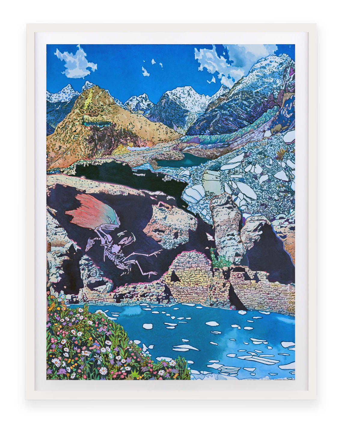 Aaron Morse, Mountain Flowers and Fossil, 2023