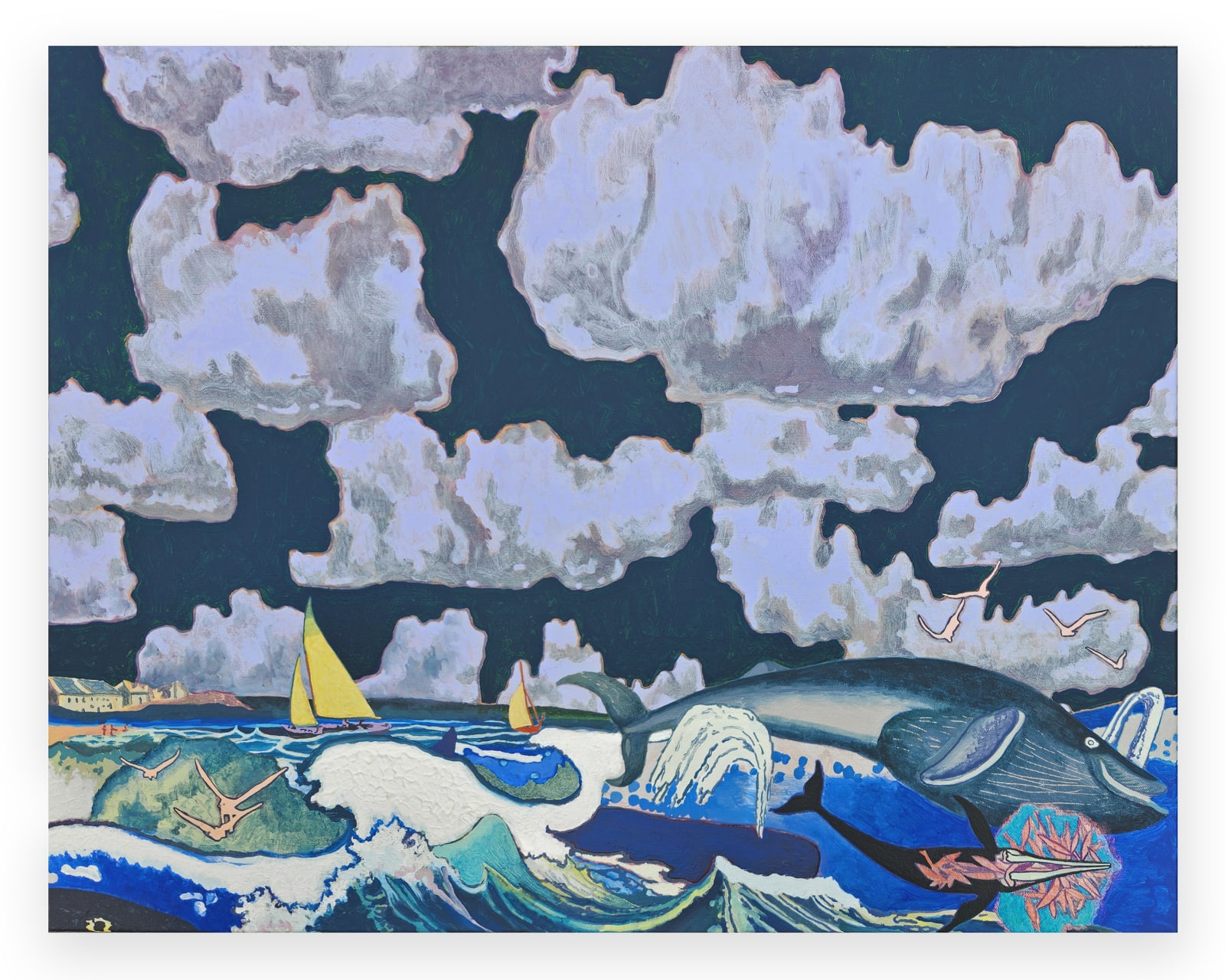 Aaron Morse, Cloud World (Whales), 2022