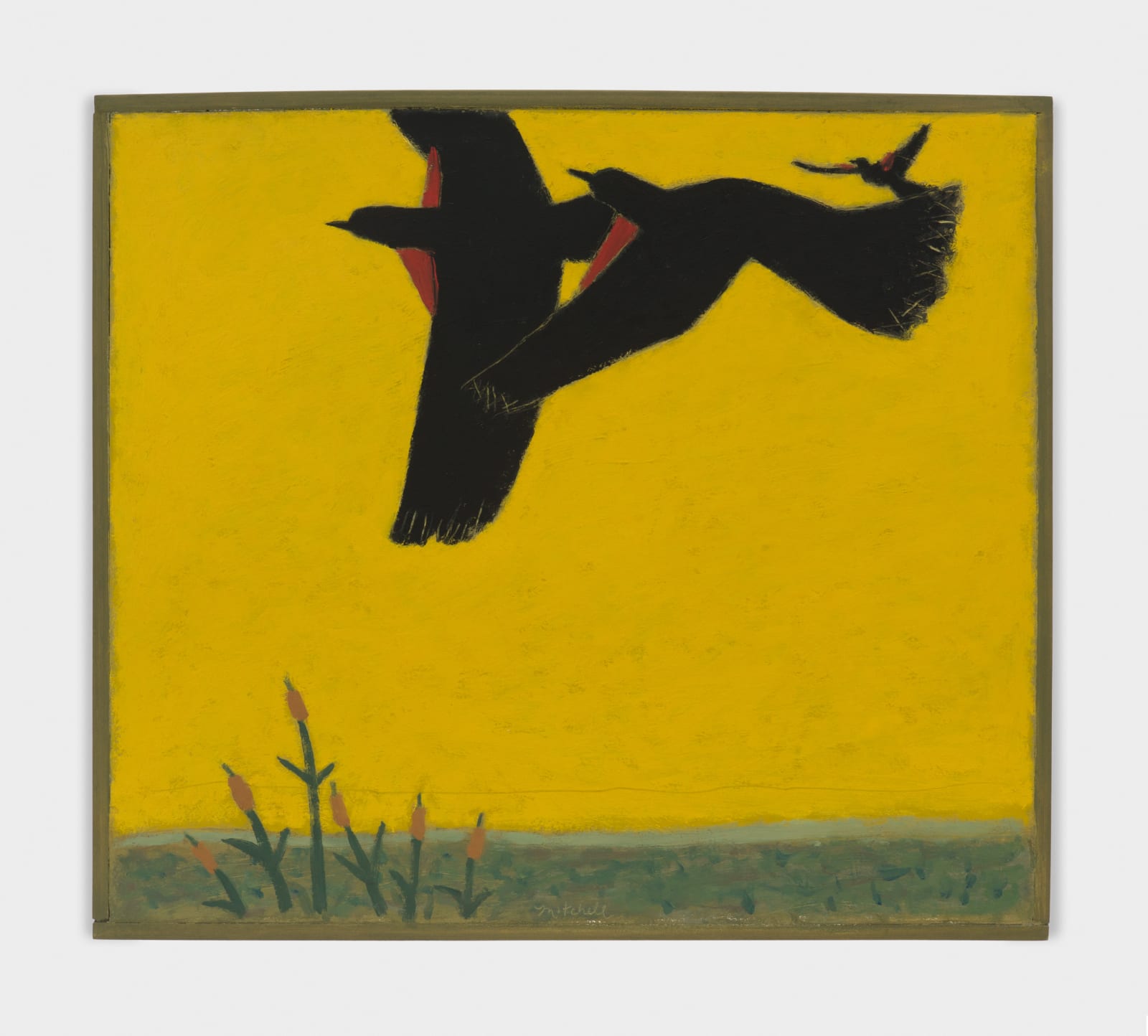 John Joseph Mitchell, Red Winged Blackbirds in Flight, 2023
