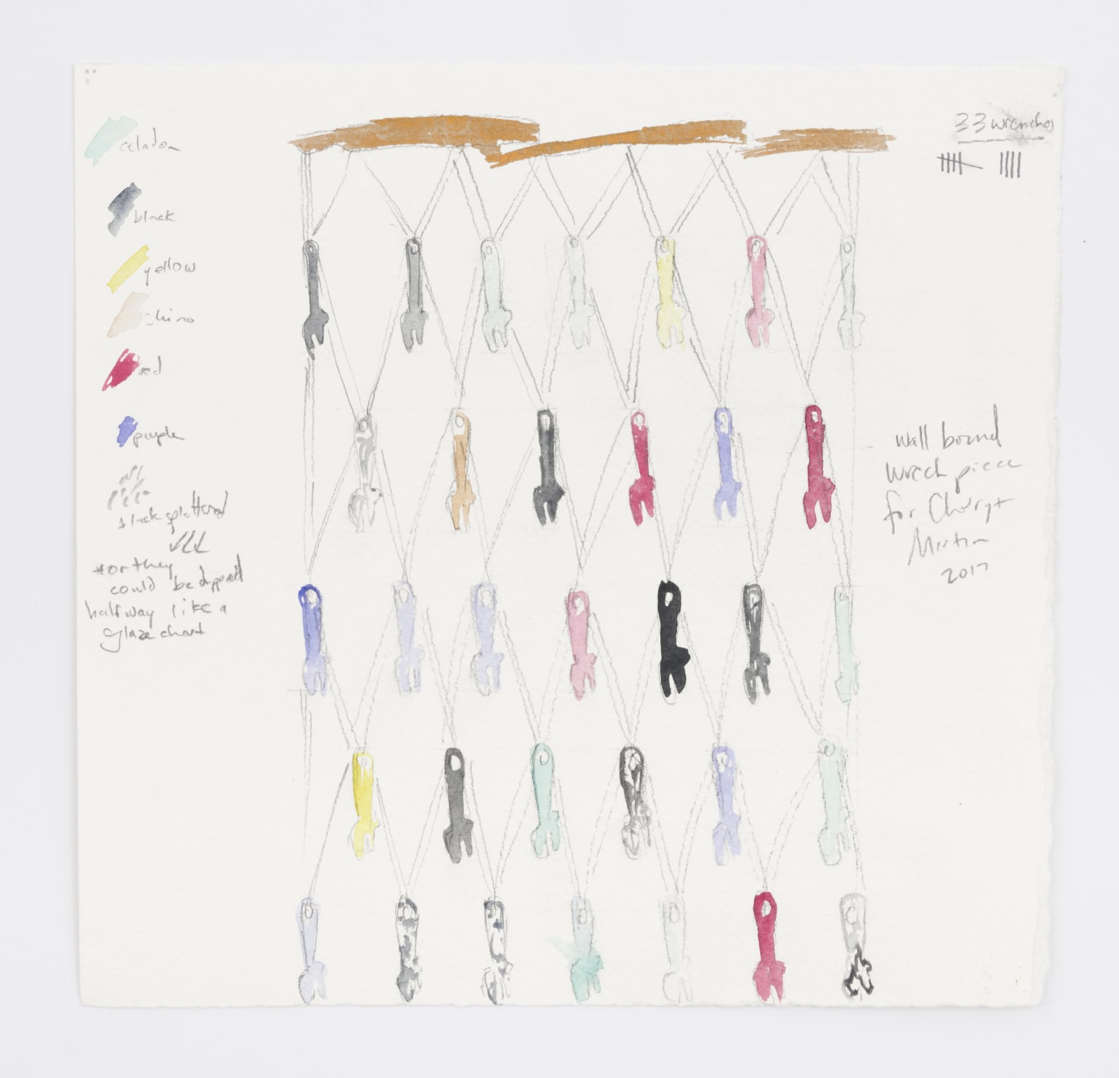 Katy Cowan, Sketch for Unmade Variation, 2017