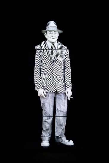 Brian Bress, Man With a Cigarette (on black), 2016