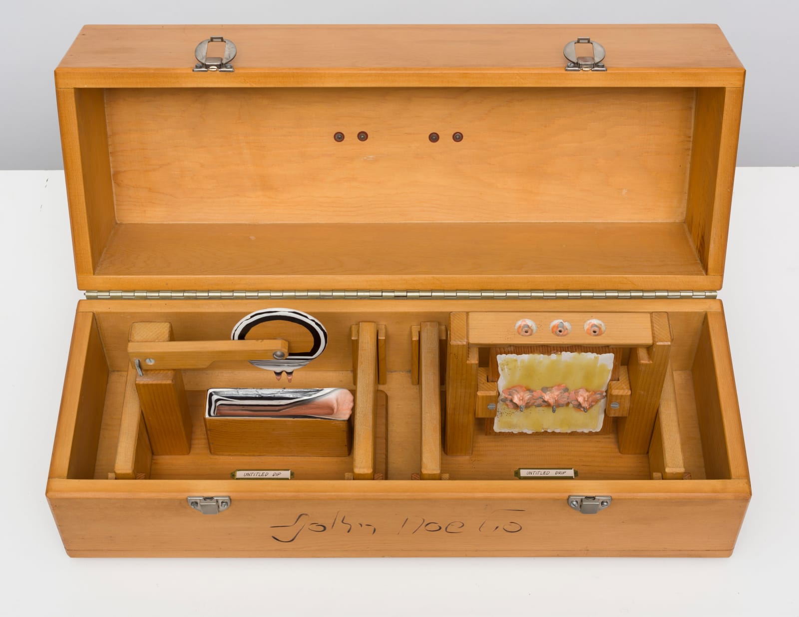 Carl Cheng, Art Tool Paint Experiments, Dip and Drip in Display Box, 1972