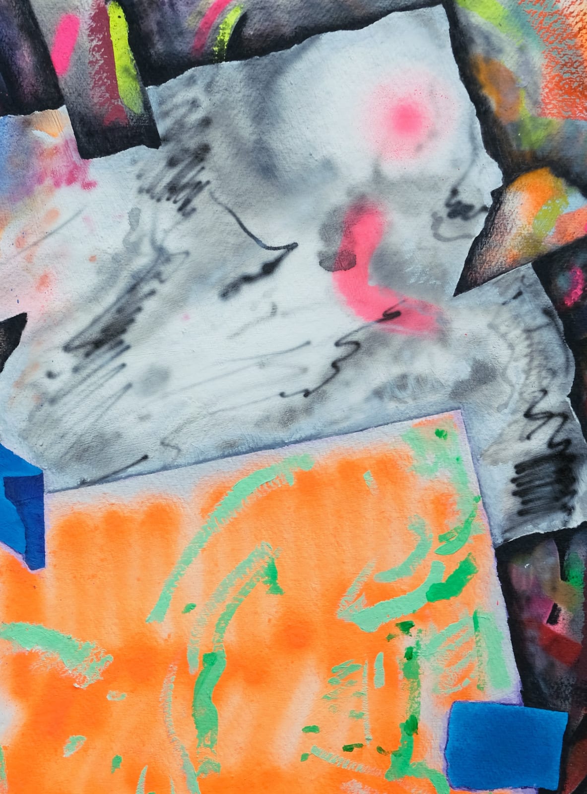 Katy Cowan, Triton in repose & Nymph folding, fragments, 2024