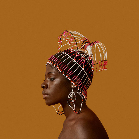 Kwame Brathwaite, Untitled (Sikolo Brathwaite with Headpiece designed by Carolee Prince), 1968 c.