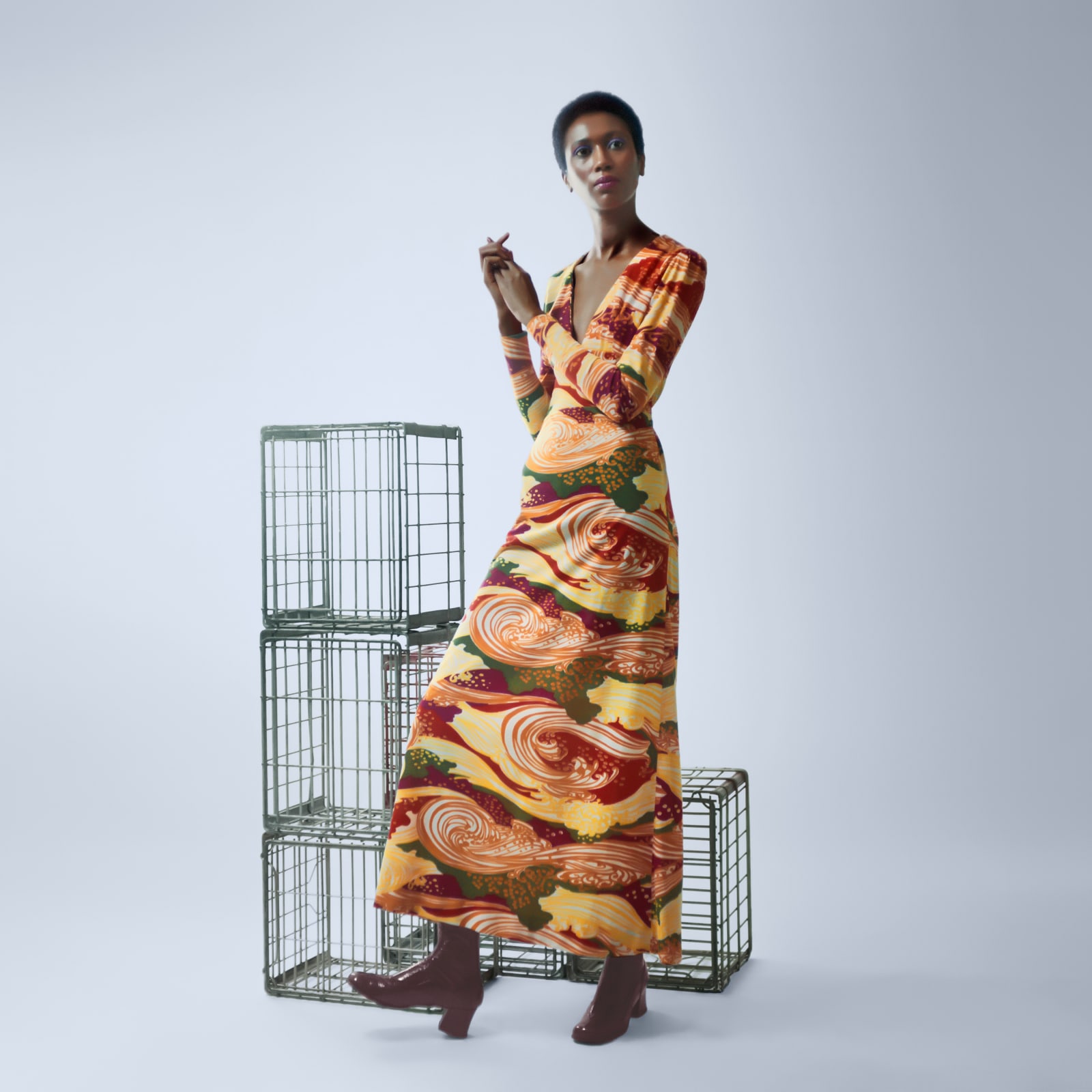 Kwame Brathwaite, Untitled (AJASS Model with Wire Boxes), 1970s c.