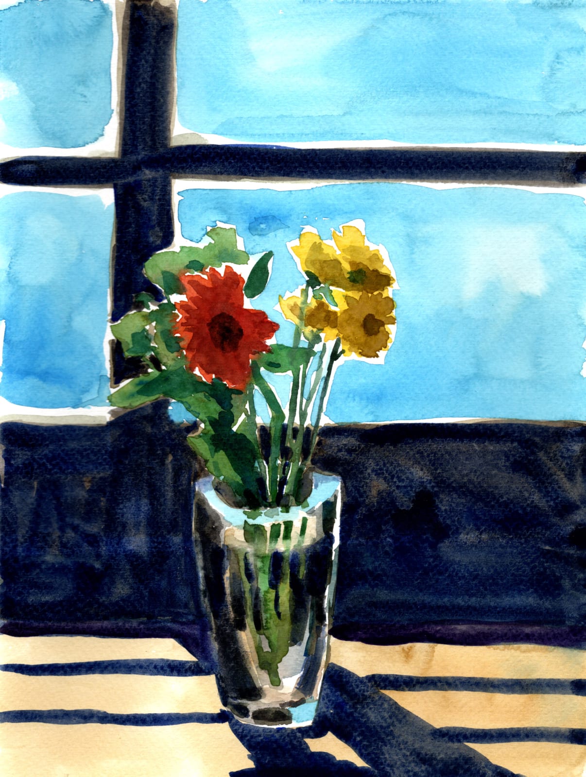 Tomory Dodge, Flowers in a Glass Vase, 2020