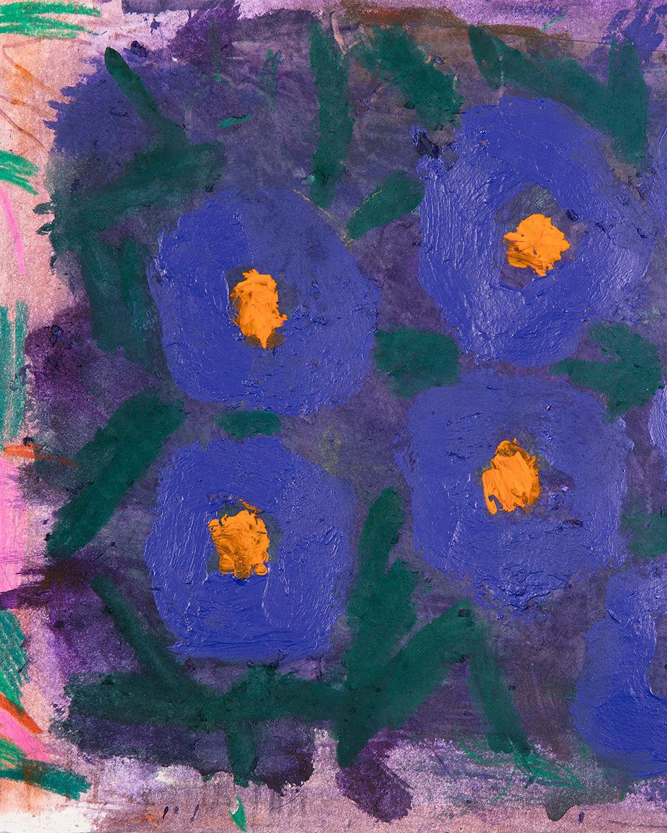 Lisa Sanditz, Blue Flowers, 2024