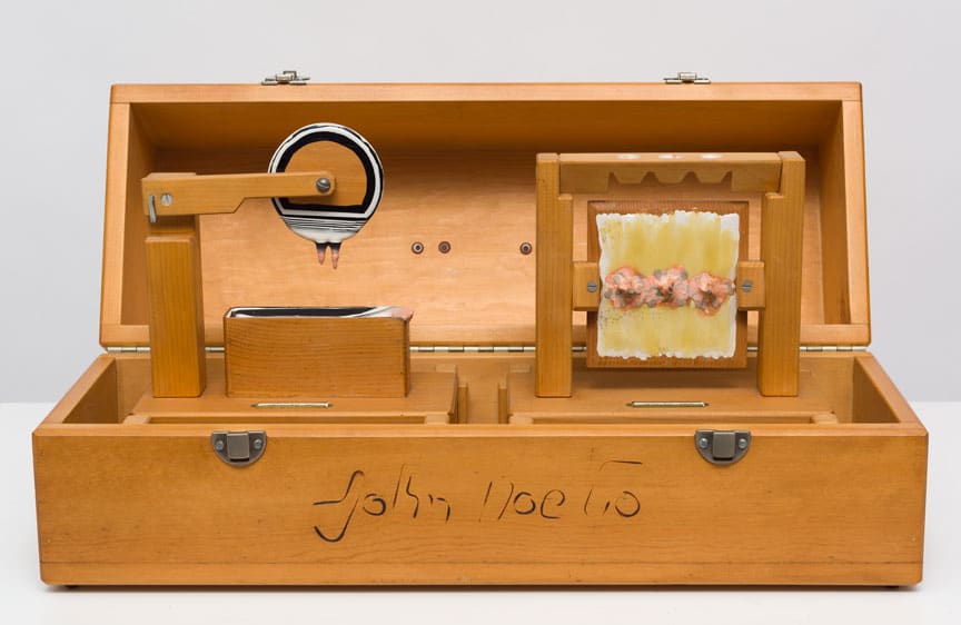 Carl Cheng, Art Tool Paint Experiments, Dip and Drip in Display Box, 1972