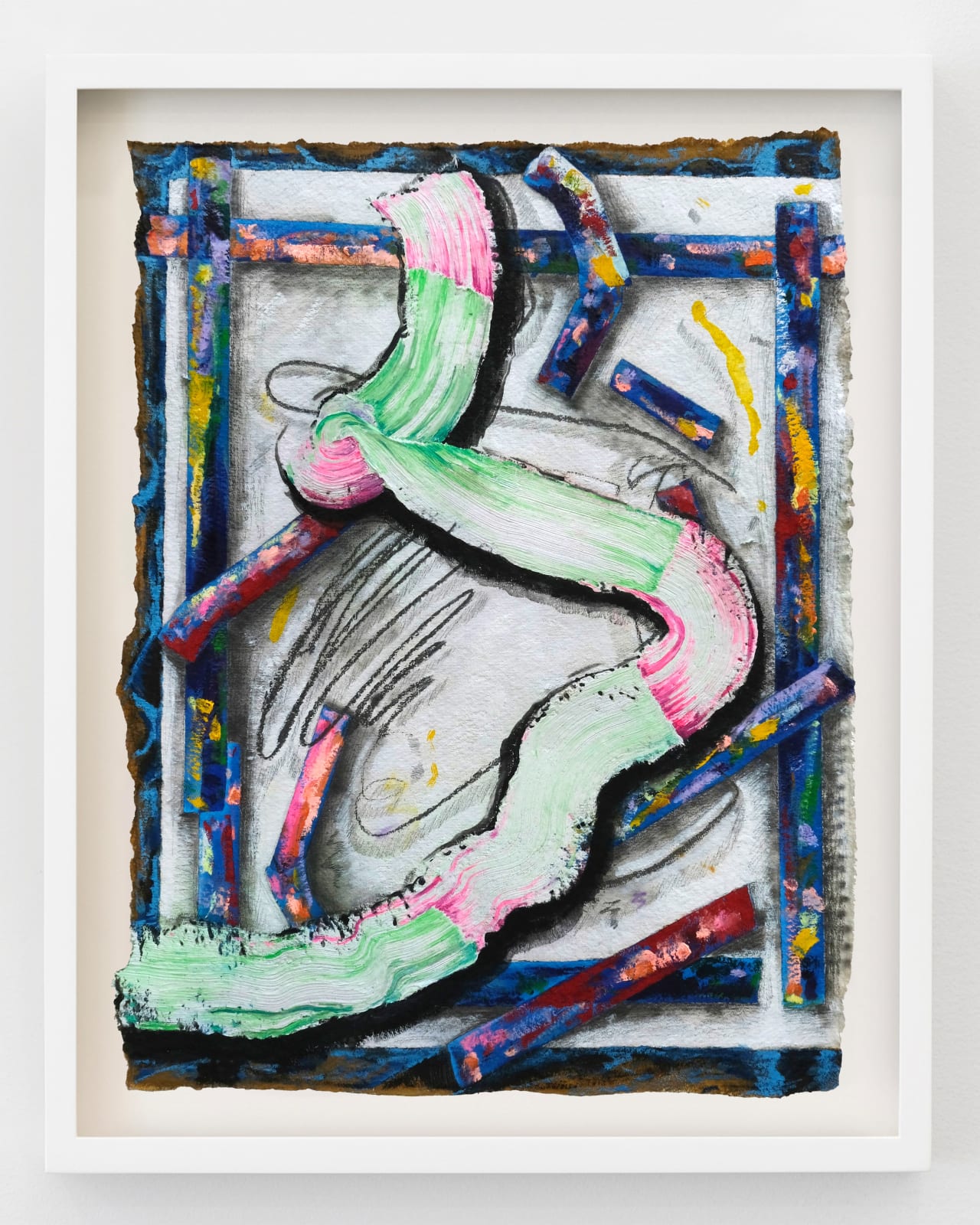 Katy Cowan, Leie resting, sweep of paint, 2024