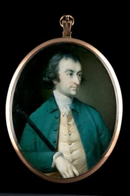 Richard Crosse, Portrait miniature of Thomas Snape of Alsager, c. 1770