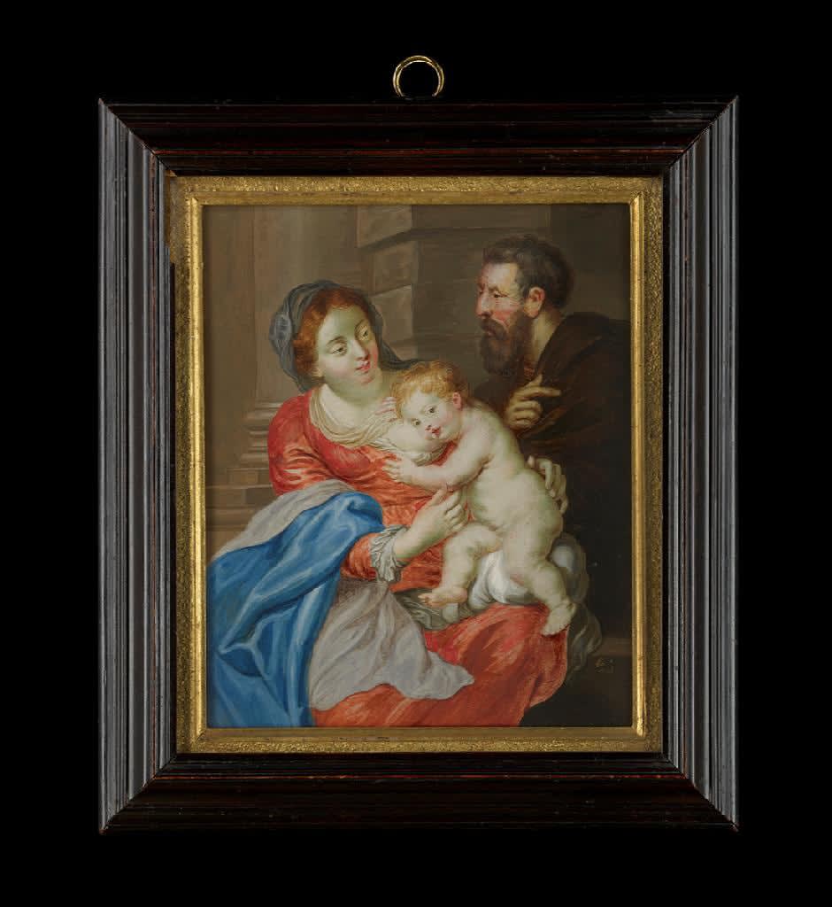 Bernard Lens III, The Holy Family, after Rubens, 1723
